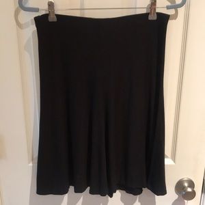 Ann Taylor black flair skirt size 6, gently used condition.